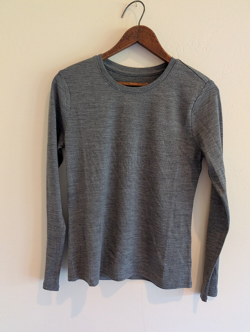Unbound Merino Wool Women's Long Sleeve Top Heather Charcoal XS